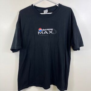 Vintage Y2ks Pepsi Max Promo Tshirt Advertising Soda Pop Adult Black XL